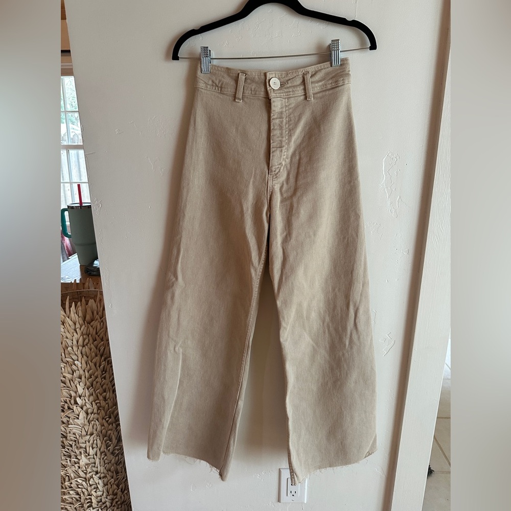 Zara Tan Wide-Leg Pants